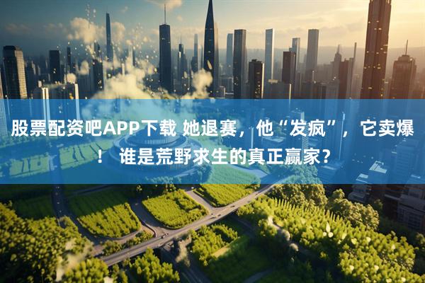股票配资吧APP下载 她退赛，他“发疯”，它卖爆！ 谁是荒野求生的真正赢家？